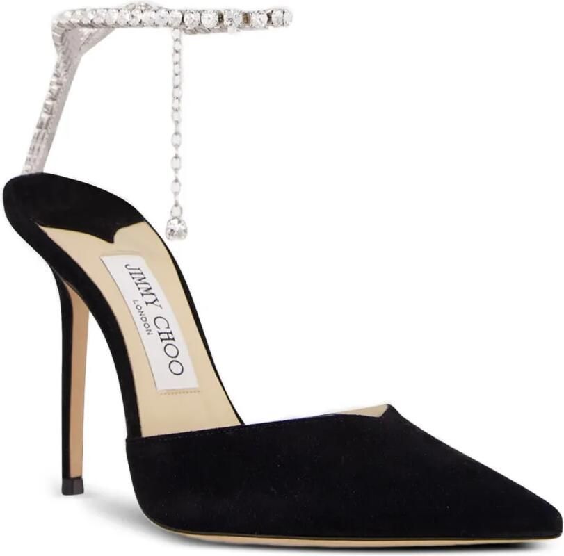 Jimmy Choo Saeda pumps met kristallen ketting Zwart - Foto 4