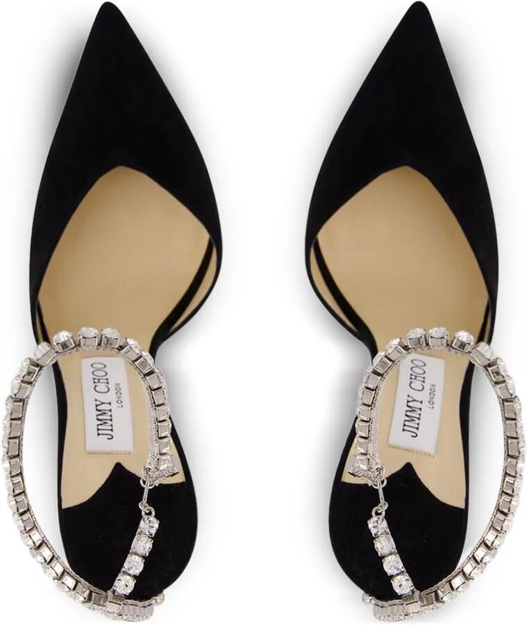 Jimmy Choo Saeda pumps met kristallen ketting Zwart - Foto 3