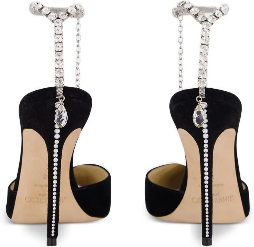 Jimmy Choo Saeda pumps met kristallen ketting Zwart - Foto 2