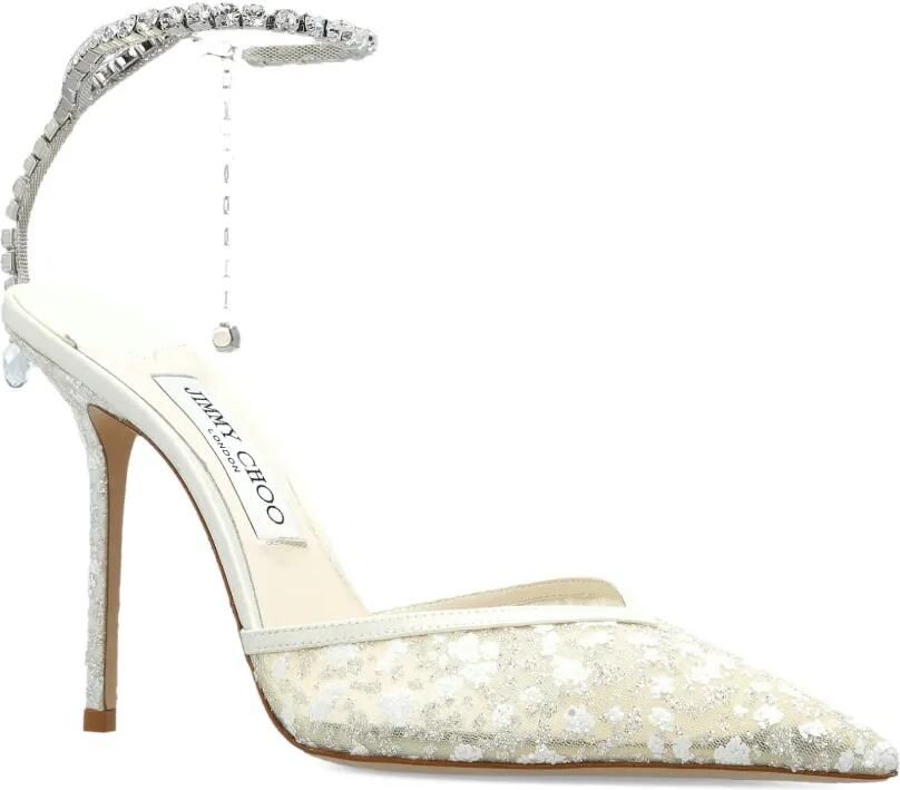 Jimmy Choo Saeda pumps verfraaid met kristallen Wit - Foto 4
