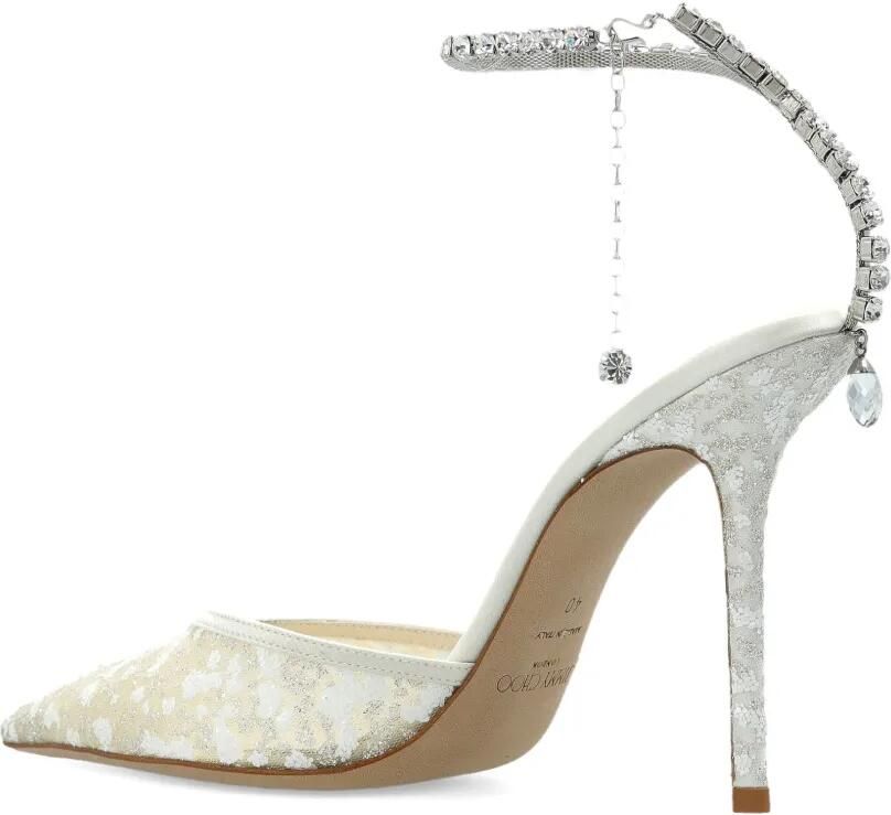 Jimmy Choo Saeda pumps verfraaid met kristallen Wit - Foto 3