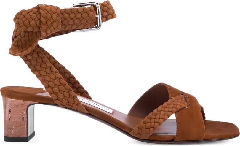 Jimmy Choo Sandalen met gevlochten bandje Bruin