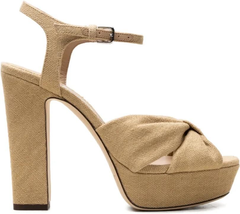 Jimmy Choo Sandalen met plateauzool Beige