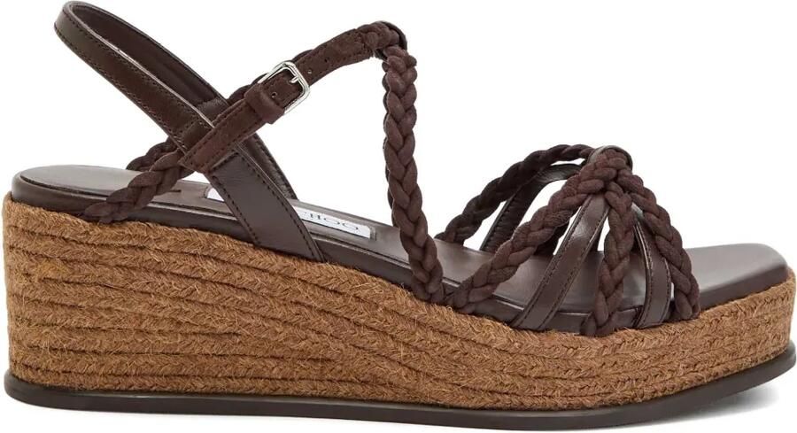 Jimmy Choo Sandalen met plateauzool Bruin