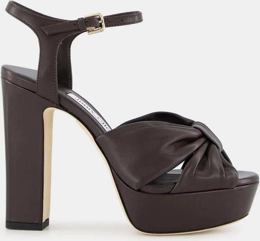 Jimmy Choo Sandalen met plateauzool COFFEE BROWN