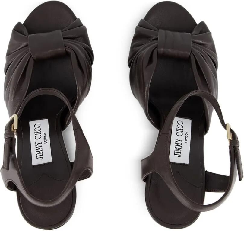 Jimmy Choo Sandalen met plateauzool COFFEE BROWN - Foto 3