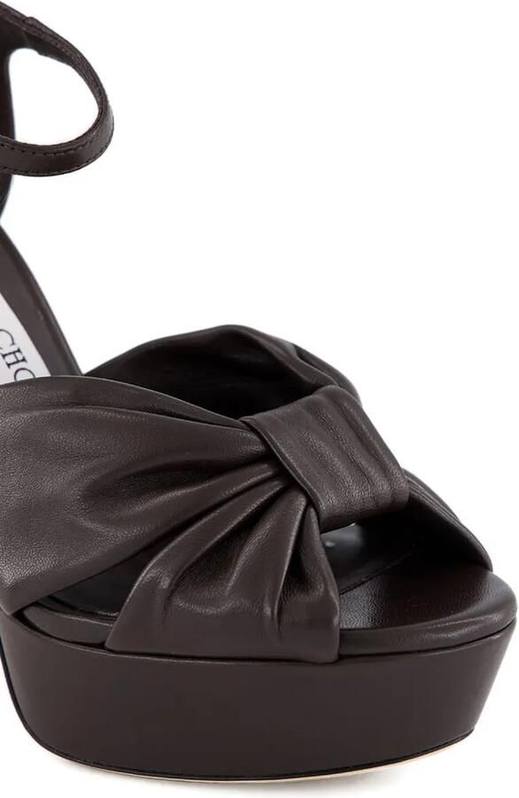 Jimmy Choo Sandalen met plateauzool COFFEE BROWN - Foto 5