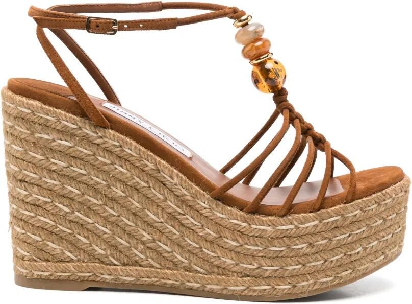 Jimmy Choo Sandalen met sleehak en verfraaid met kralen Bruin - Foto 3
