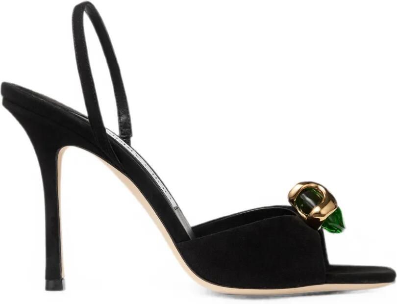 Jimmy Choo Sandalen verfraaid met kristallen Zwart
