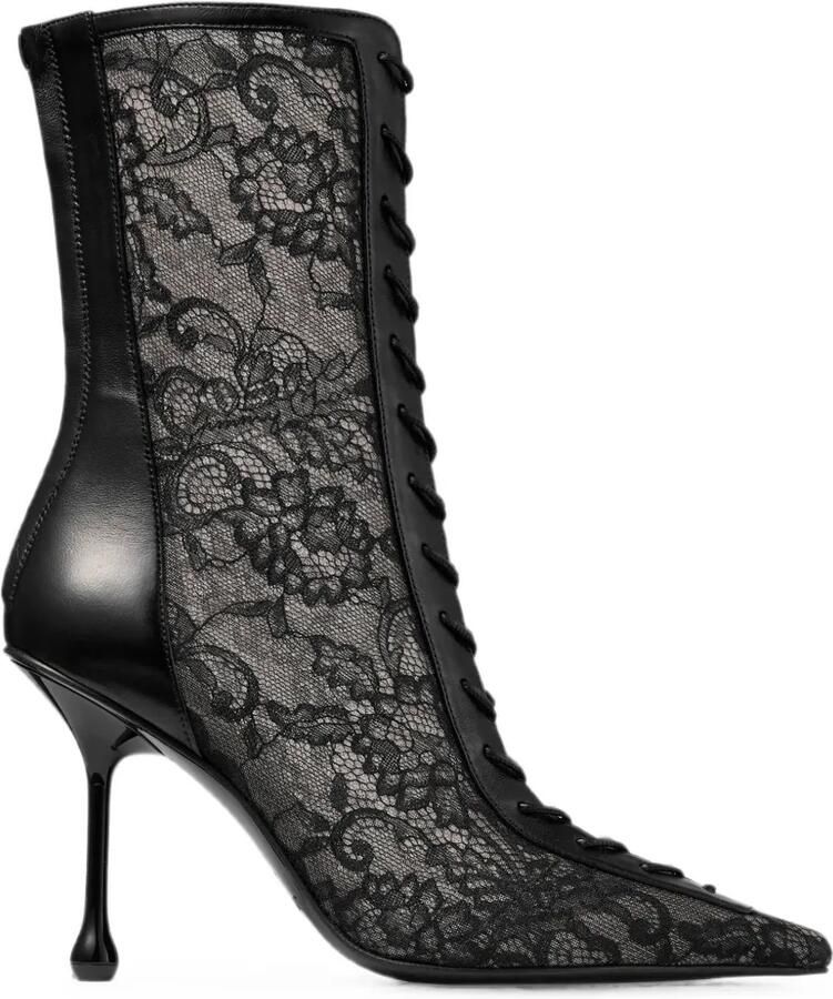 Jimmy Choo Scarlett 95 enkellaarzen Zwart