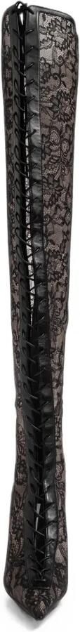 Jimmy Choo Scarlett overknee veterlaarzen Zwart - Foto 4