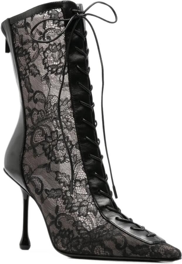 Jimmy Choo Scarlett veterlaarzen met hak Zwart - Foto 2