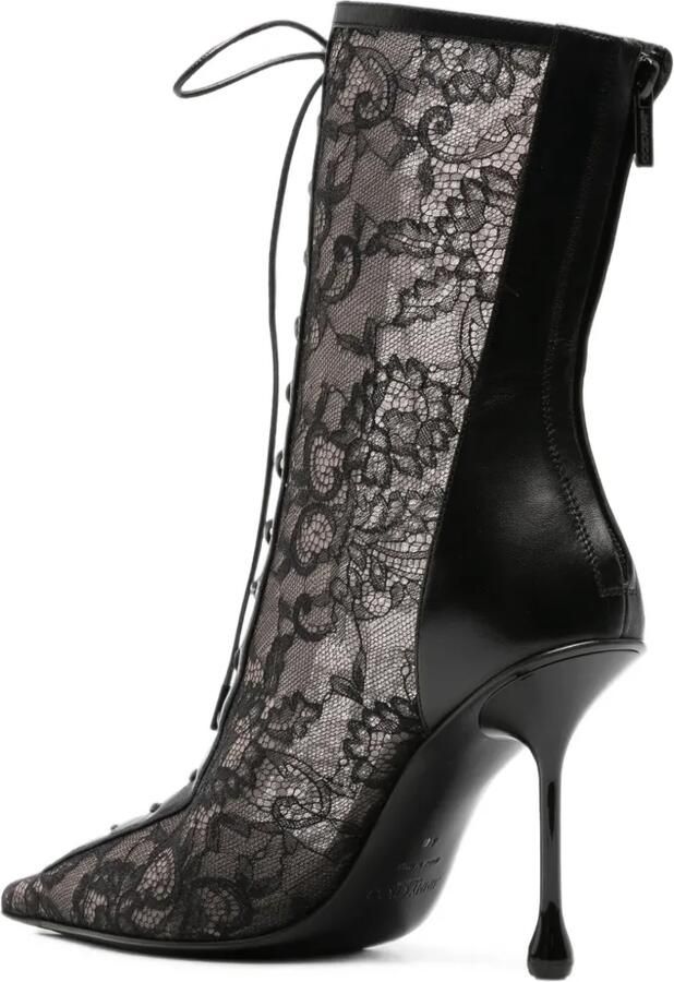 Jimmy Choo Scarlett veterlaarzen met hak Zwart - Foto 3