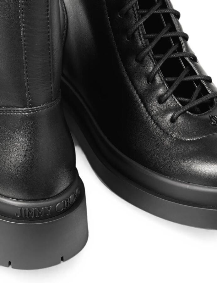 Jimmy Choo Sima enkellaarzen van glad leer Zwart - Foto 2