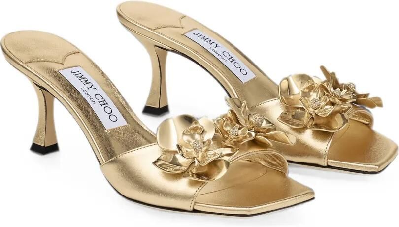 Jimmy Choo Skye 70 sandalen met bloemen Goud - Foto 4