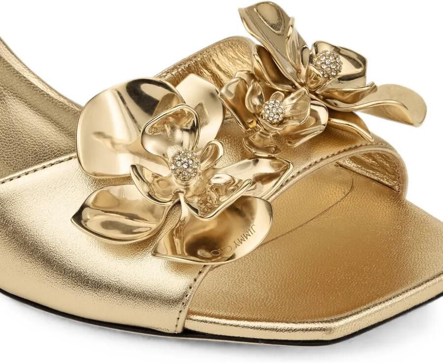 Jimmy Choo Skye 70 sandalen met bloemen Goud - Foto 3