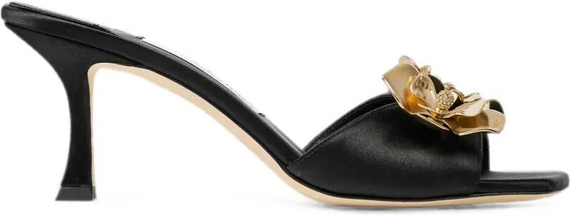 Jimmy Choo Skye 70 sandalen met bloemen Zwart
