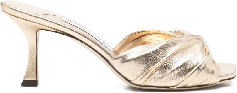 Jimmy Choo Skye gedraaide muiltjes Goud