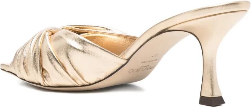 Jimmy Choo Skye gedraaide muiltjes Goud - Foto 4