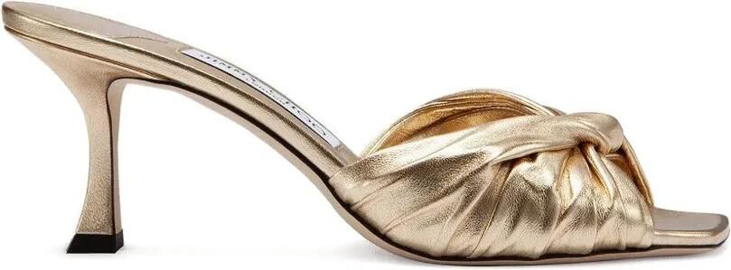 Jimmy Choo Skye muiltjes met gedraaide details Goud