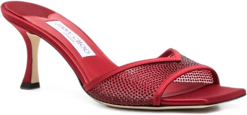 Jimmy Choo Skye muiltjes verfraaid met kristallen Rood - Foto 2