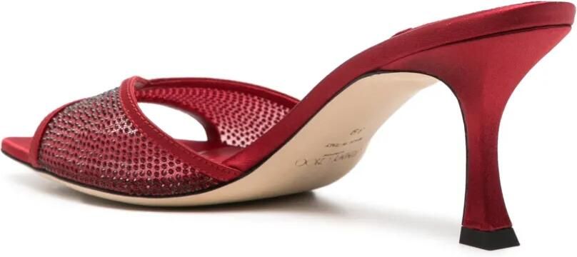 Jimmy Choo Skye muiltjes verfraaid met kristallen Rood - Foto 4