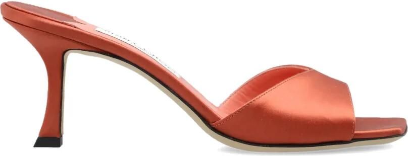 Jimmy Choo Skye satijnen sandalen Oranje