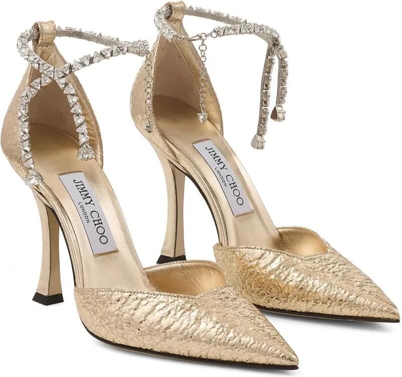 Jimmy Choo Stevie 100 mm metallic pumps Goud - Foto 5