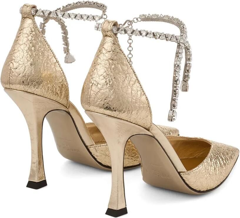 Jimmy Choo Stevie 100 mm metallic pumps Goud - Foto 4