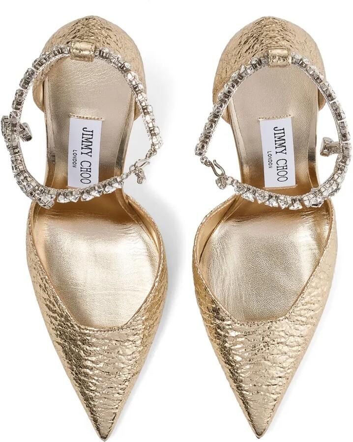 Jimmy Choo Stevie 100 mm metallic pumps Goud - Foto 3