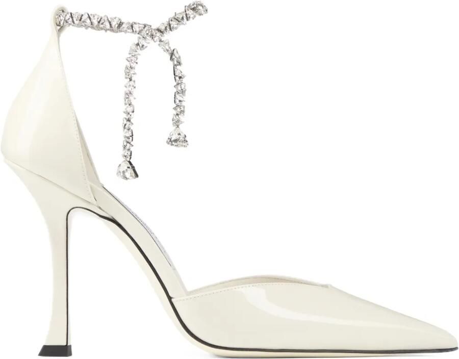 Jimmy Choo Stevie pumps verfraaid met kristallen Wit