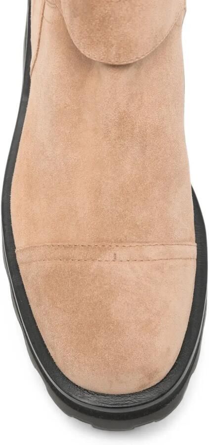 Jimmy Choo Suède enkellaarzen verfraaid met parels Beige - Foto 3