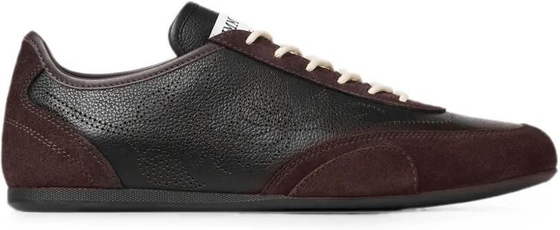 Jimmy Choo Sunny F leren low-top sneakers met geperforeerde details Zwart