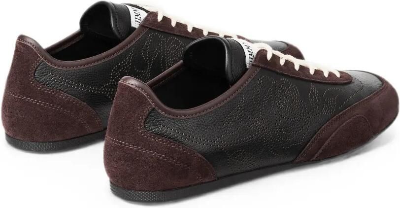 Jimmy Choo Sunny F leren low-top sneakers met geperforeerde details Zwart - Foto 5