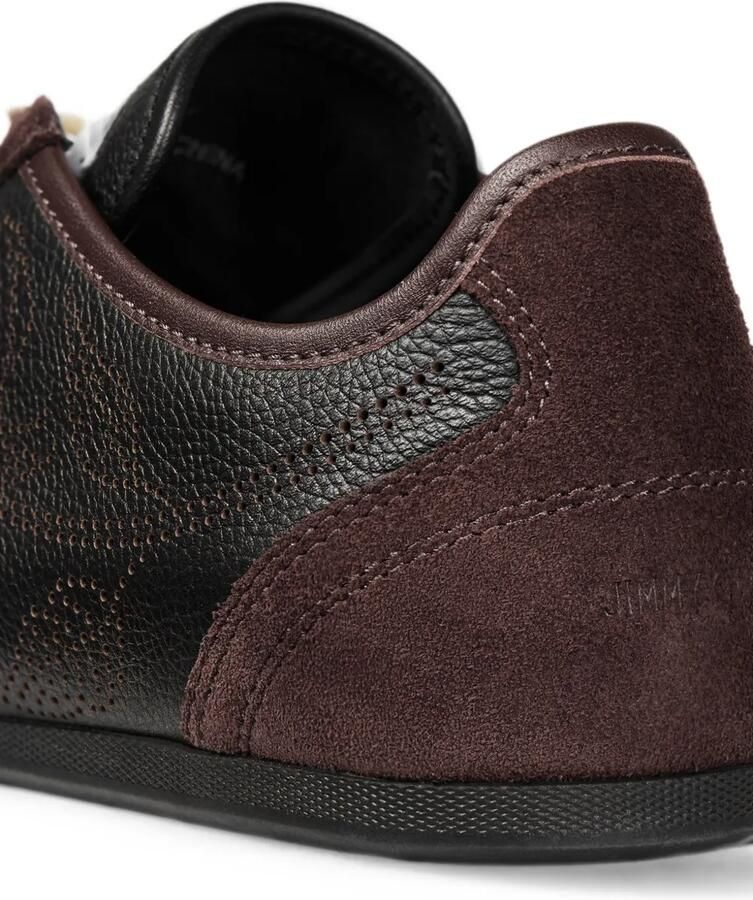 Jimmy Choo Sunny F leren low-top sneakers met geperforeerde details Zwart - Foto 2