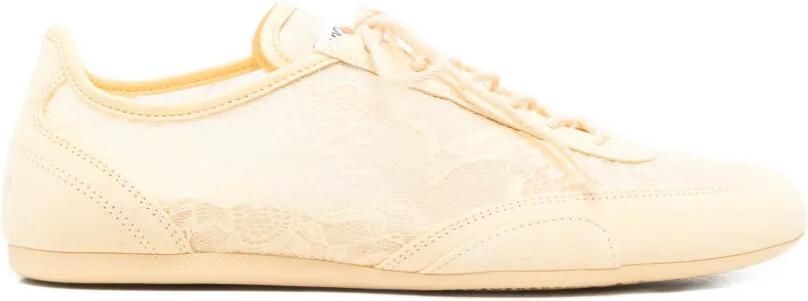 Jimmy Choo Sunny F sneakers met overslag van kant Geel
