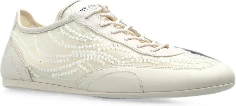 Jimmy Choo Sunny F sneakers verfraaid met pailletten Beige - Foto 4