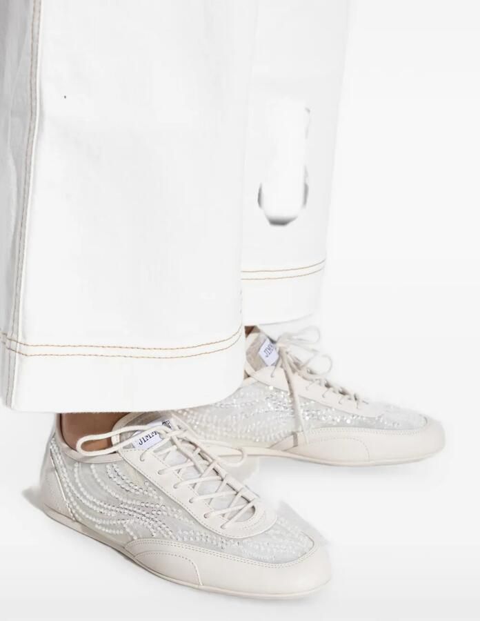Jimmy Choo Sunny F sneakers verfraaid met pailletten Beige - Foto 2