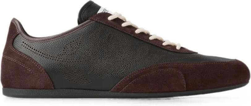 Jimmy Choo Sunny M leren low-top sneakers met geperforeerde details Zwart