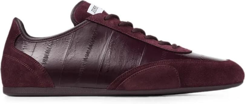 Jimmy Choo Sunny M leren low-top sneakers met merlot-print en paling-print Rood