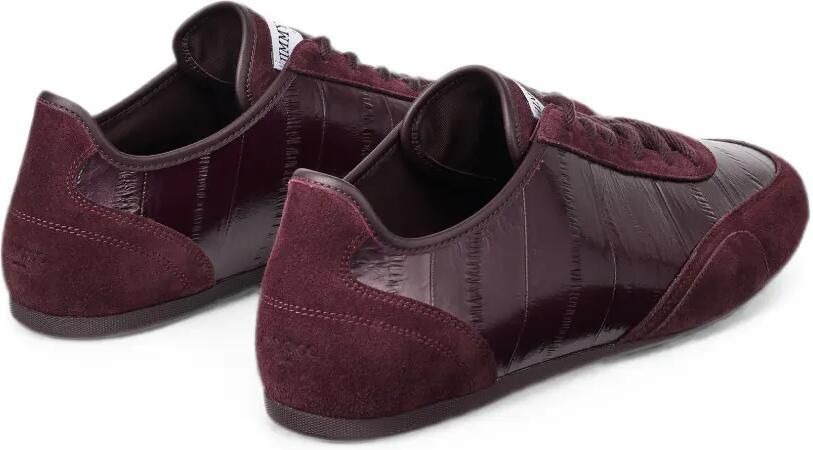Jimmy Choo Sunny M leren low-top sneakers met merlot-print en paling-print Rood - Foto 4