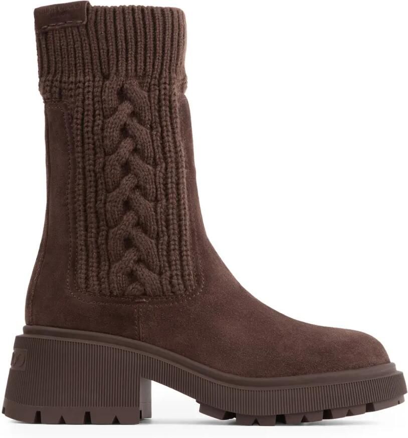 Jimmy Choo Tamia kabelgebreide laarzen met vlak Bruin