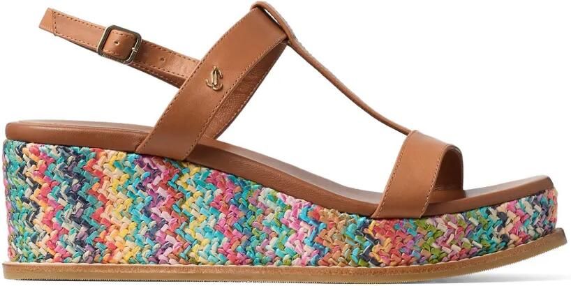 Jimmy Choo Theia 60 mm sandalen met sleehak Bruin