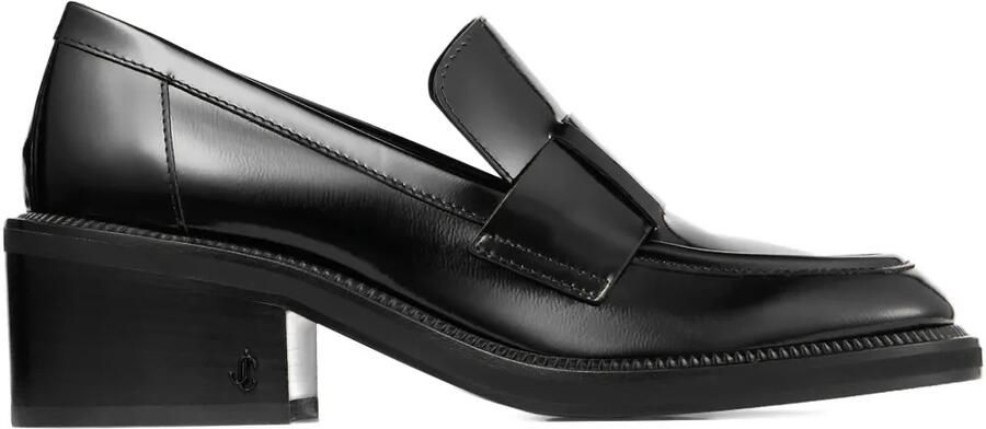 Jimmy Choo Tylor leren loafers met blokhak Zwart