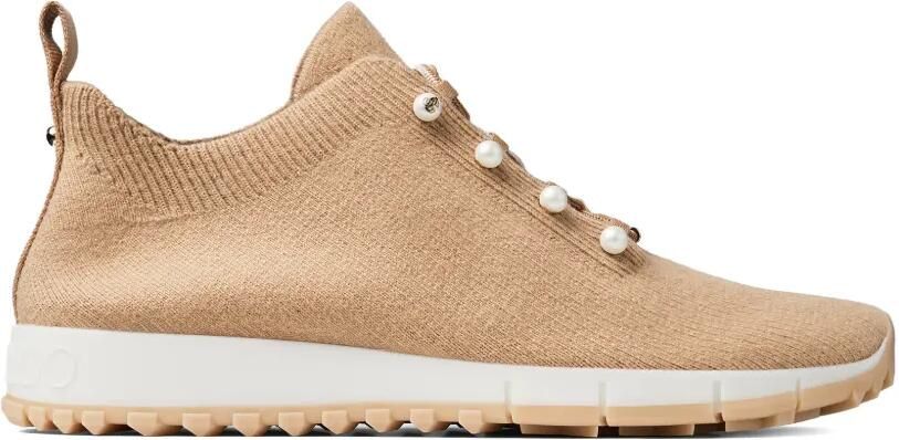 Jimmy Choo Veles sneakers met parel Beige