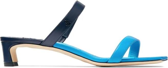 Jimmy Choo Kyda leren muiltjes Blauw