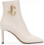 Jimmy Choo Laarsjes met logo Wit - Thumbnail 1