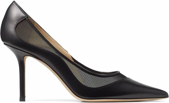 Jimmy Choo Love pumps met mesh vlak Zwart