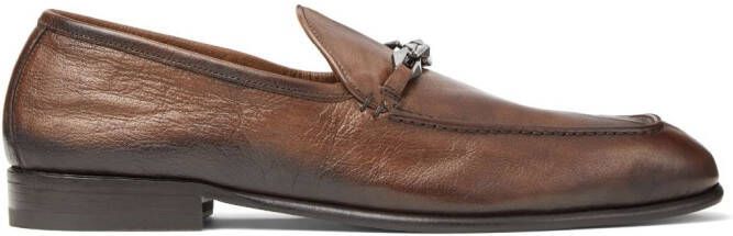 Jimmy Choo Marti Reverse leren loafers Bruin