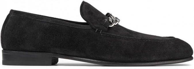 Jimmy Choo Marti Reverse suède loafers Zwart